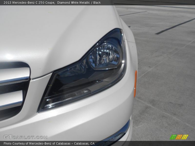 Diamond White Metallic / Black 2013 Mercedes-Benz C 250 Coupe