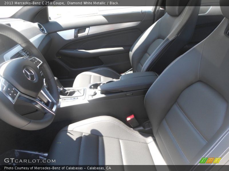 Diamond White Metallic / Black 2013 Mercedes-Benz C 250 Coupe