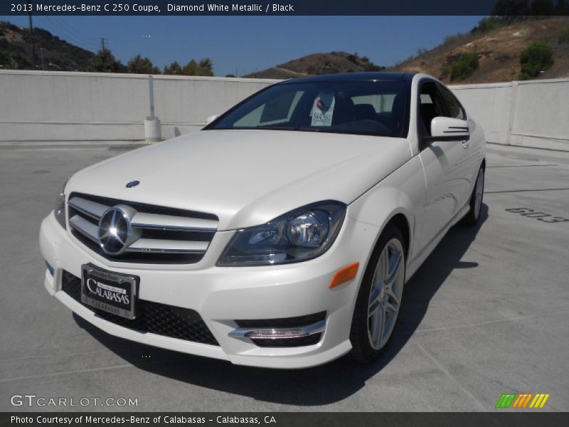 Diamond White Metallic / Black 2013 Mercedes-Benz C 250 Coupe