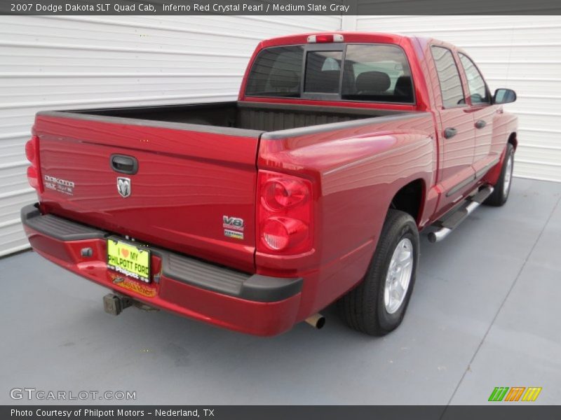 Inferno Red Crystal Pearl / Medium Slate Gray 2007 Dodge Dakota SLT Quad Cab