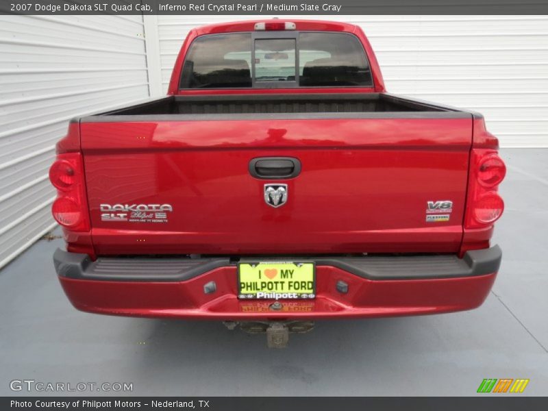 Inferno Red Crystal Pearl / Medium Slate Gray 2007 Dodge Dakota SLT Quad Cab