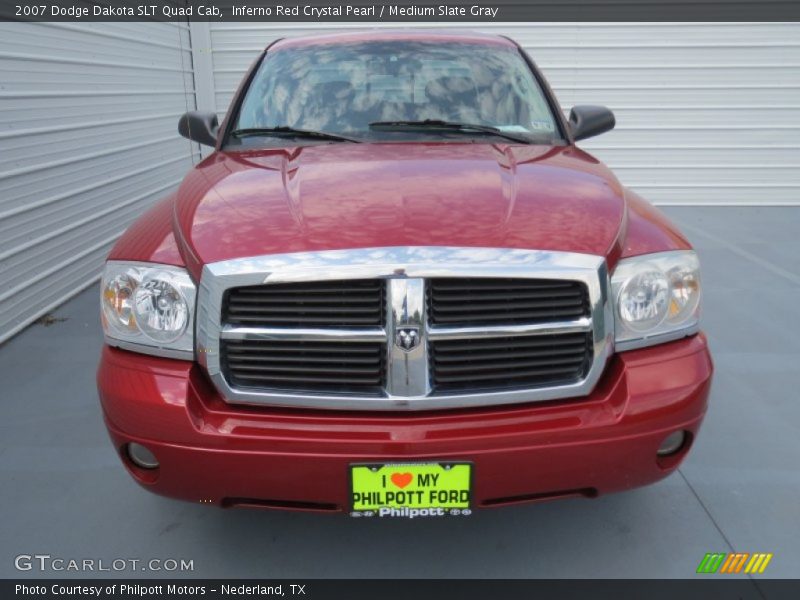Inferno Red Crystal Pearl / Medium Slate Gray 2007 Dodge Dakota SLT Quad Cab