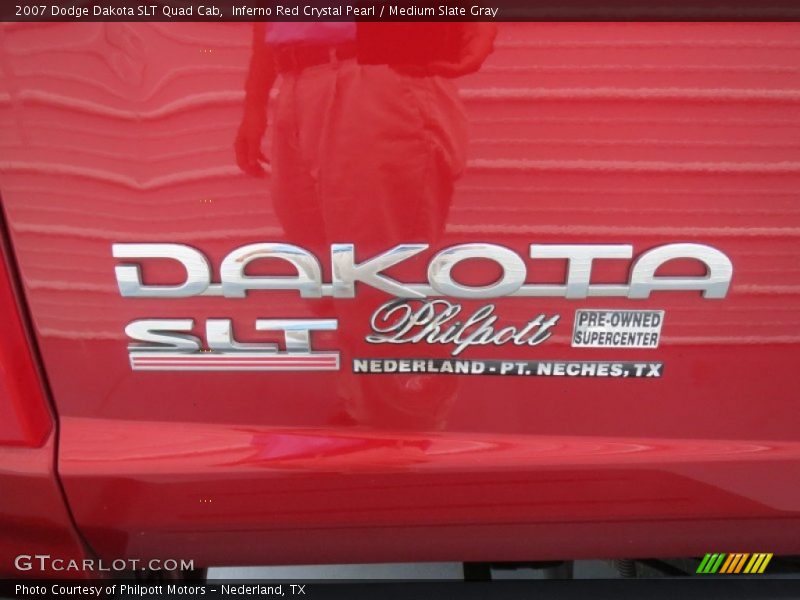 Inferno Red Crystal Pearl / Medium Slate Gray 2007 Dodge Dakota SLT Quad Cab