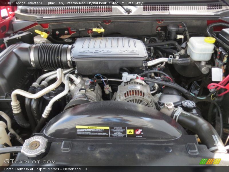 Inferno Red Crystal Pearl / Medium Slate Gray 2007 Dodge Dakota SLT Quad Cab