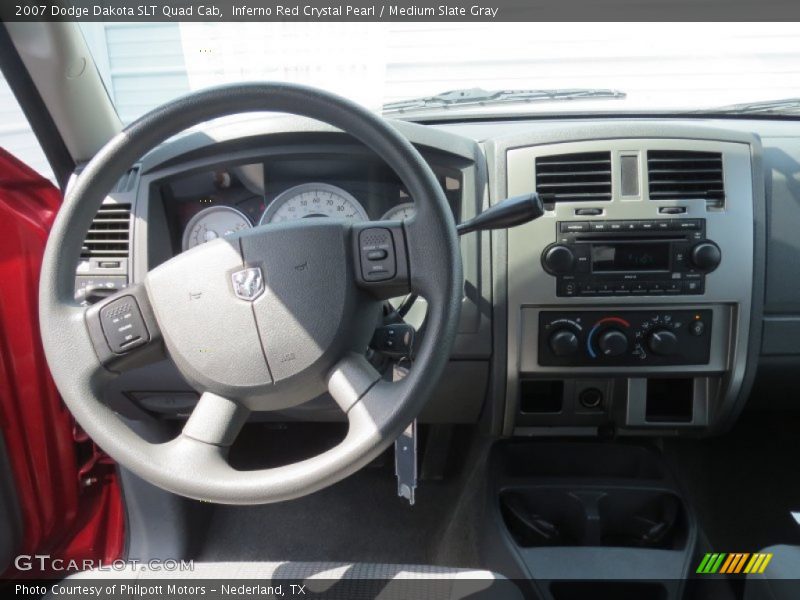 Inferno Red Crystal Pearl / Medium Slate Gray 2007 Dodge Dakota SLT Quad Cab