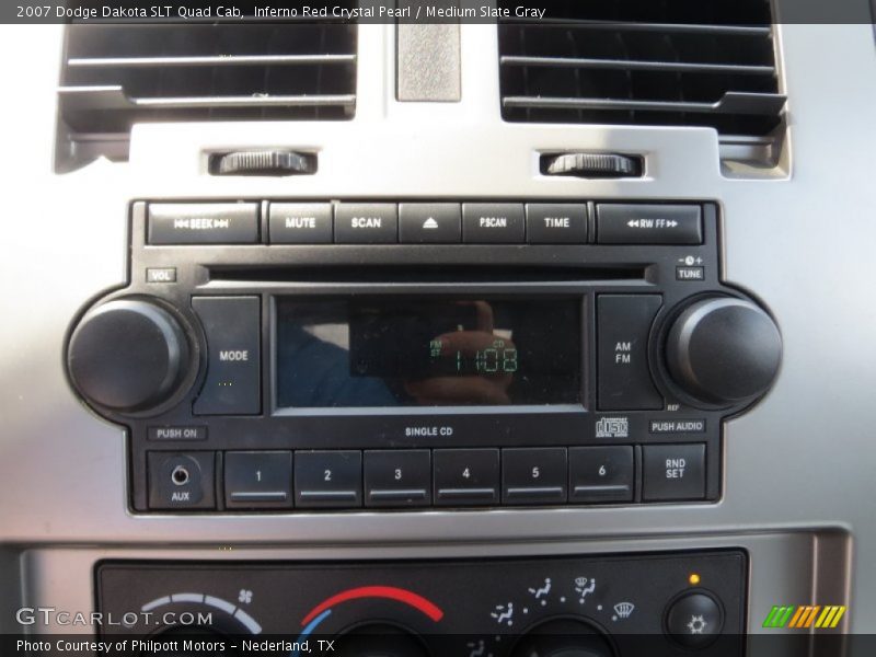 Inferno Red Crystal Pearl / Medium Slate Gray 2007 Dodge Dakota SLT Quad Cab