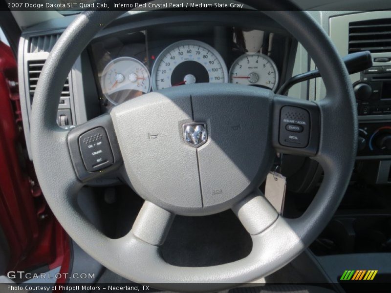 Inferno Red Crystal Pearl / Medium Slate Gray 2007 Dodge Dakota SLT Quad Cab