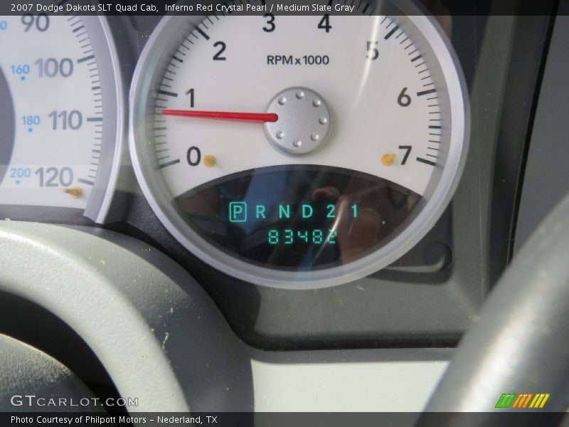 Inferno Red Crystal Pearl / Medium Slate Gray 2007 Dodge Dakota SLT Quad Cab