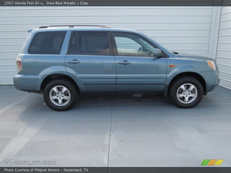 Steel Blue Metallic / Gray 2007 Honda Pilot EX-L