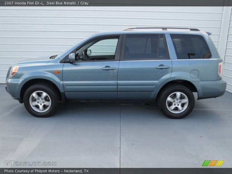 Steel Blue Metallic / Gray 2007 Honda Pilot EX-L