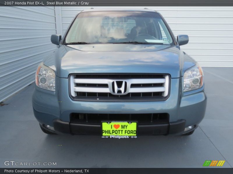 Steel Blue Metallic / Gray 2007 Honda Pilot EX-L
