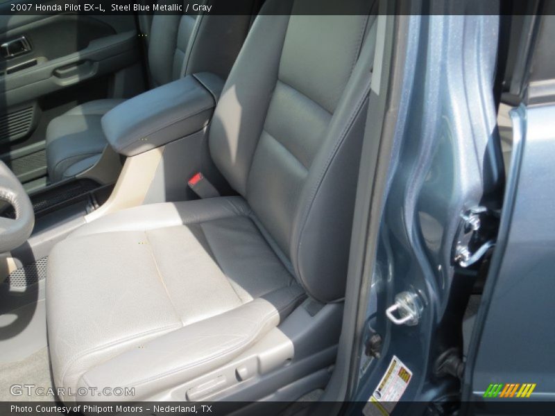 Steel Blue Metallic / Gray 2007 Honda Pilot EX-L