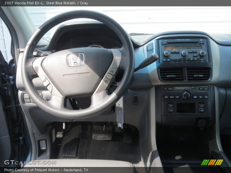 Steel Blue Metallic / Gray 2007 Honda Pilot EX-L