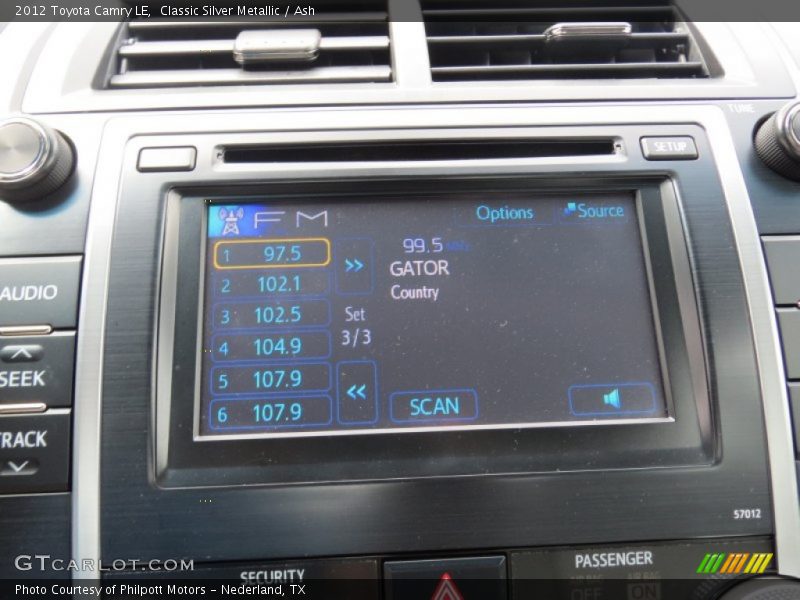 Classic Silver Metallic / Ash 2012 Toyota Camry LE