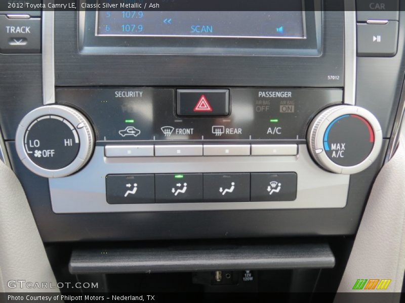 Classic Silver Metallic / Ash 2012 Toyota Camry LE