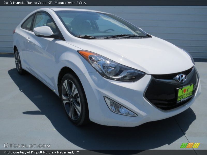 Monaco White / Gray 2013 Hyundai Elantra Coupe SE