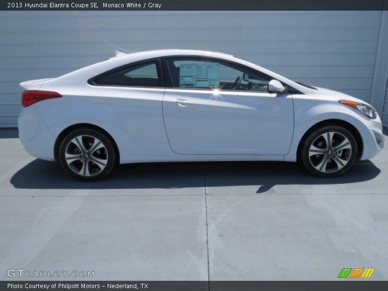 Monaco White / Gray 2013 Hyundai Elantra Coupe SE
