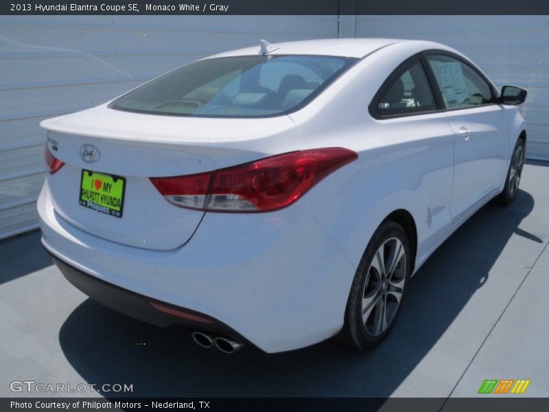 Monaco White / Gray 2013 Hyundai Elantra Coupe SE