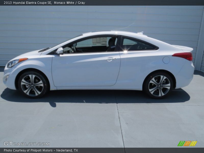 Monaco White / Gray 2013 Hyundai Elantra Coupe SE