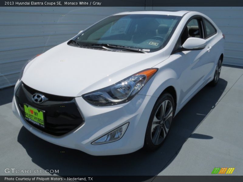 Monaco White / Gray 2013 Hyundai Elantra Coupe SE