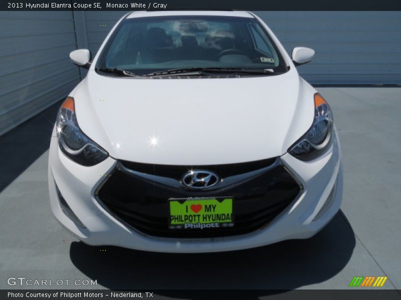 Monaco White / Gray 2013 Hyundai Elantra Coupe SE