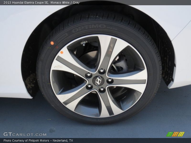 Monaco White / Gray 2013 Hyundai Elantra Coupe SE