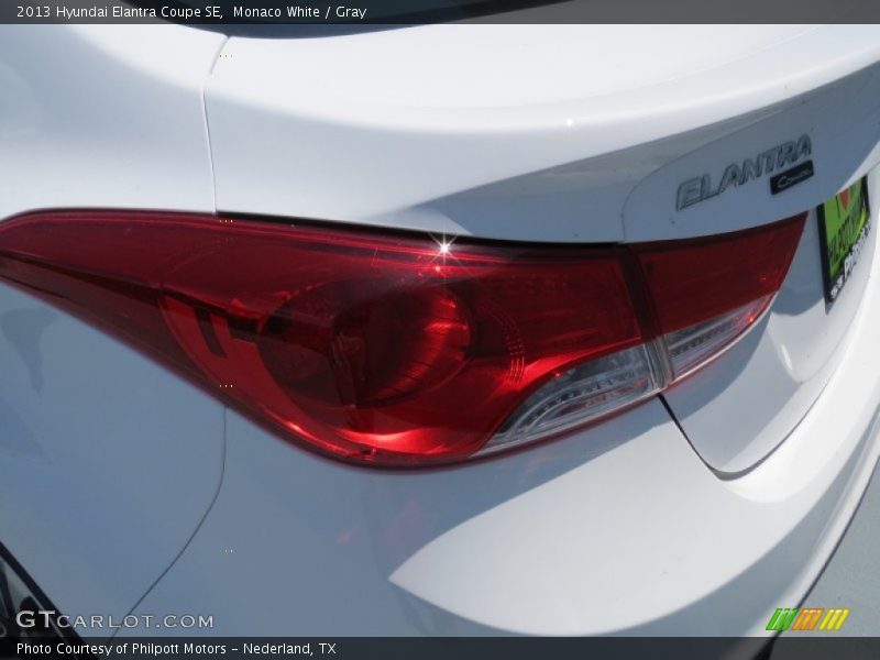 Monaco White / Gray 2013 Hyundai Elantra Coupe SE