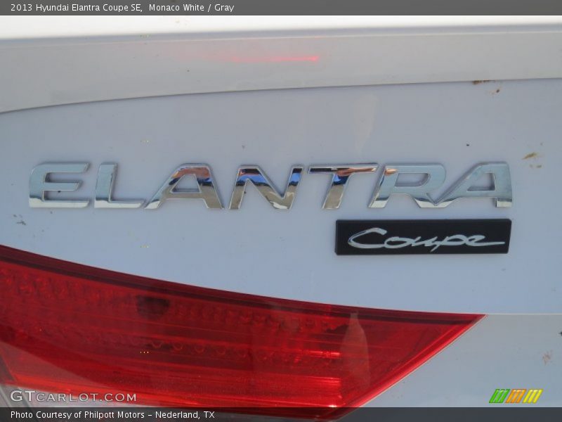 Monaco White / Gray 2013 Hyundai Elantra Coupe SE