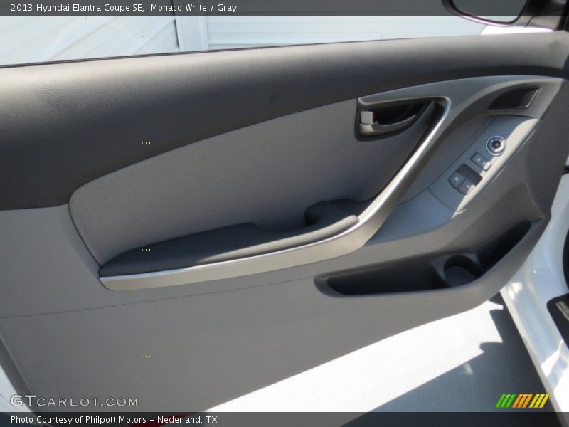 Monaco White / Gray 2013 Hyundai Elantra Coupe SE