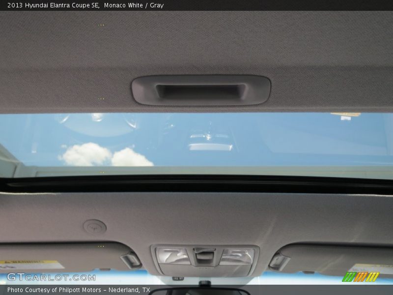 Monaco White / Gray 2013 Hyundai Elantra Coupe SE