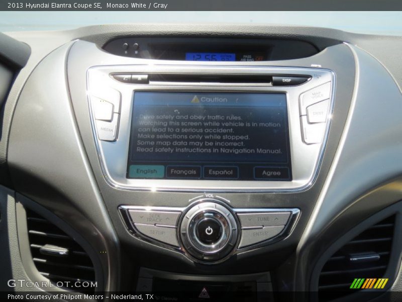Monaco White / Gray 2013 Hyundai Elantra Coupe SE