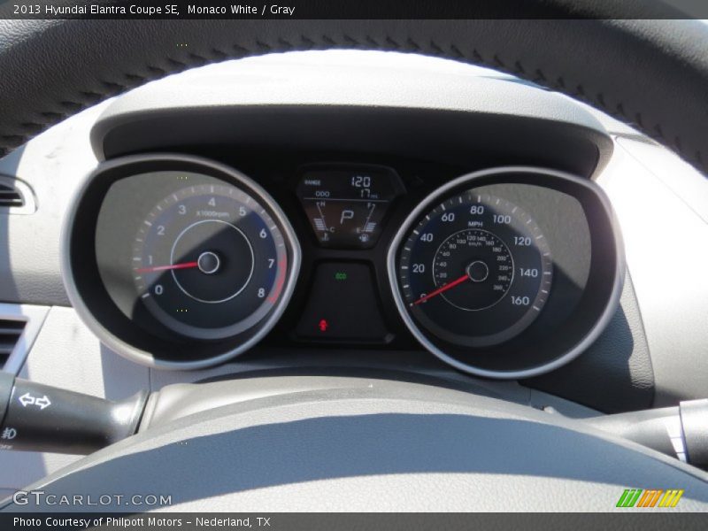Monaco White / Gray 2013 Hyundai Elantra Coupe SE