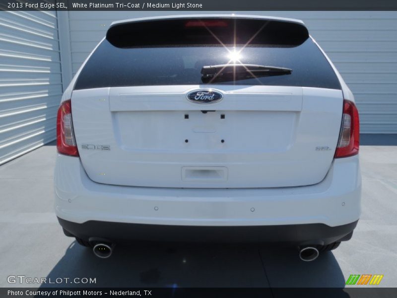 White Platinum Tri-Coat / Medium Light Stone 2013 Ford Edge SEL