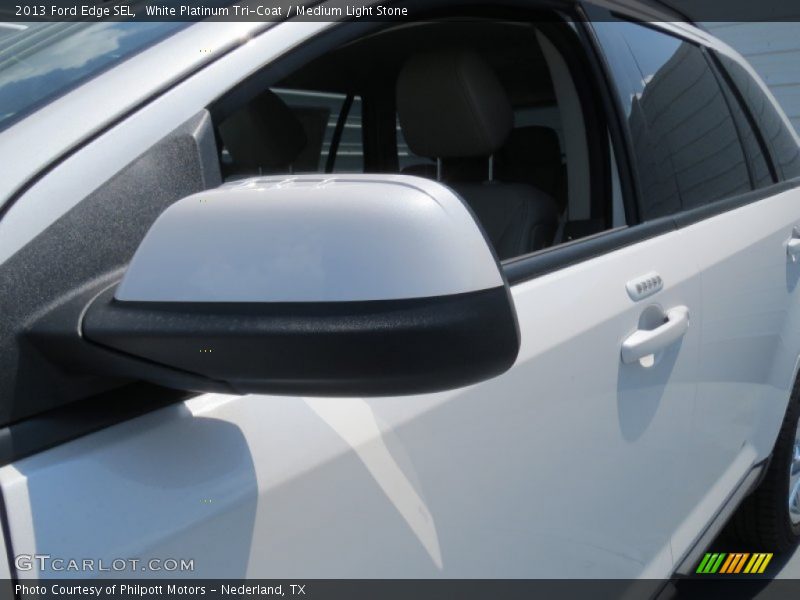 White Platinum Tri-Coat / Medium Light Stone 2013 Ford Edge SEL