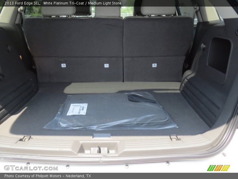 White Platinum Tri-Coat / Medium Light Stone 2013 Ford Edge SEL