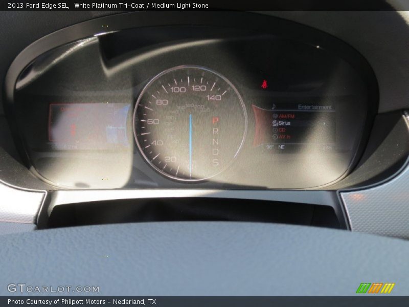 White Platinum Tri-Coat / Medium Light Stone 2013 Ford Edge SEL