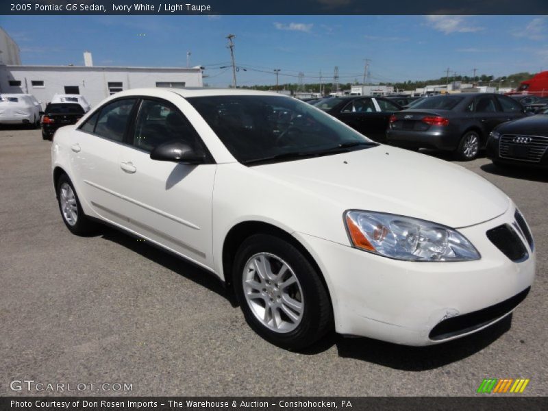 Ivory White / Light Taupe 2005 Pontiac G6 Sedan