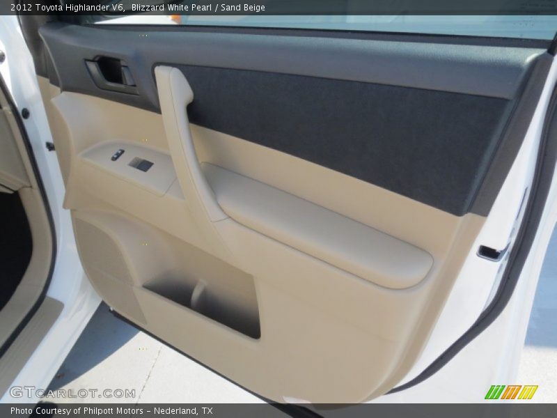 Blizzard White Pearl / Sand Beige 2012 Toyota Highlander V6