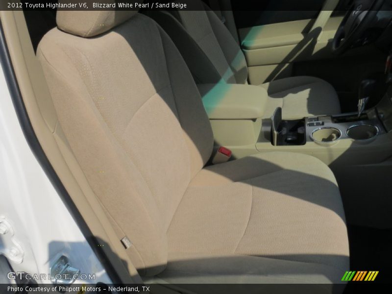 Blizzard White Pearl / Sand Beige 2012 Toyota Highlander V6
