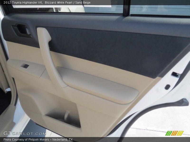 Blizzard White Pearl / Sand Beige 2012 Toyota Highlander V6