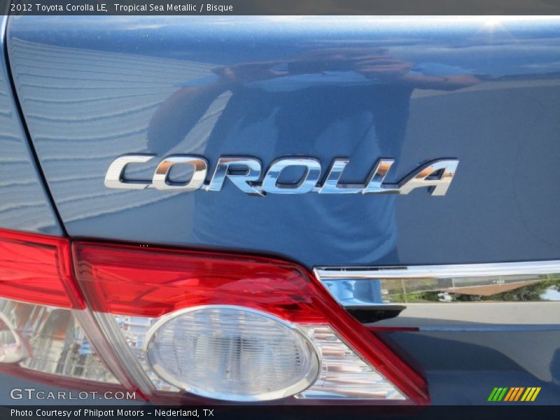Tropical Sea Metallic / Bisque 2012 Toyota Corolla LE