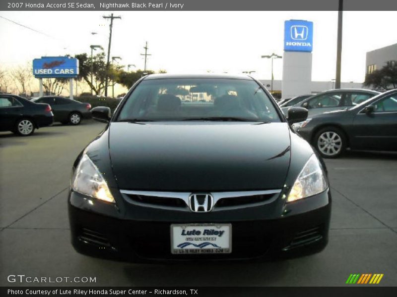 Nighthawk Black Pearl / Ivory 2007 Honda Accord SE Sedan