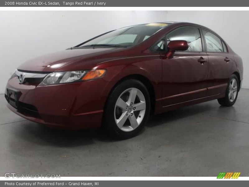 Tango Red Pearl / Ivory 2008 Honda Civic EX-L Sedan