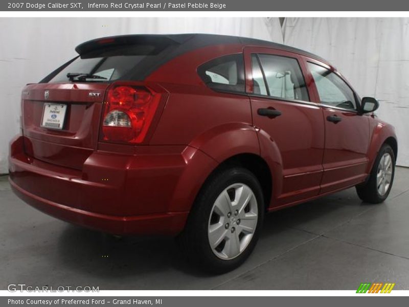 Inferno Red Crystal Pearl / Pastel Pebble Beige 2007 Dodge Caliber SXT