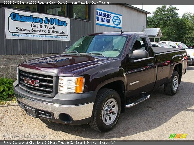 Dark Crimson Metallic / Dark Titanium 2008 GMC Sierra 1500 Regular Cab