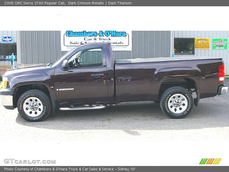 Dark Crimson Metallic / Dark Titanium 2008 GMC Sierra 1500 Regular Cab