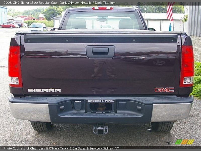 Dark Crimson Metallic / Dark Titanium 2008 GMC Sierra 1500 Regular Cab