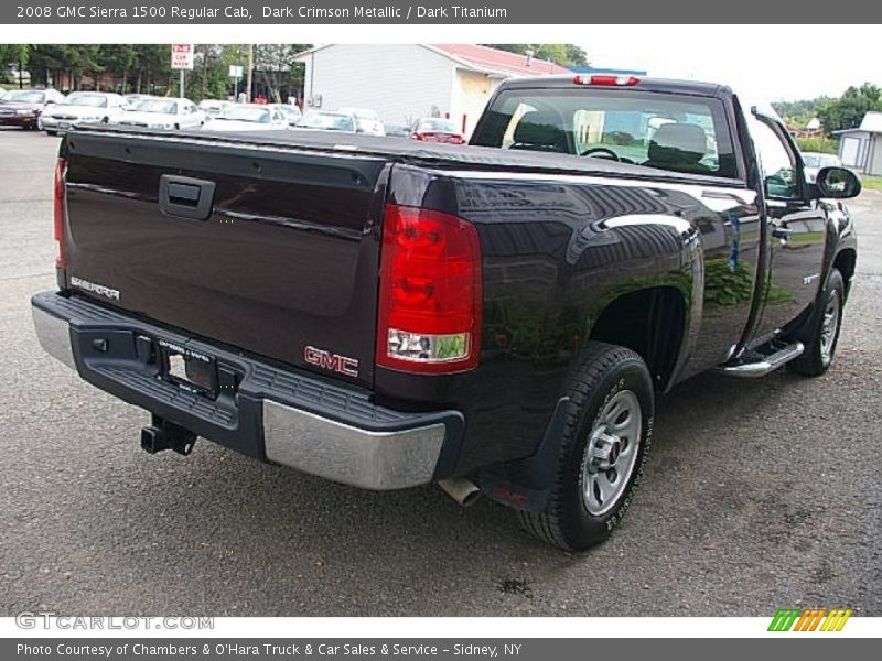 Dark Crimson Metallic / Dark Titanium 2008 GMC Sierra 1500 Regular Cab