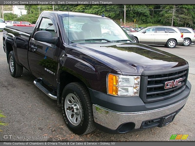Dark Crimson Metallic / Dark Titanium 2008 GMC Sierra 1500 Regular Cab