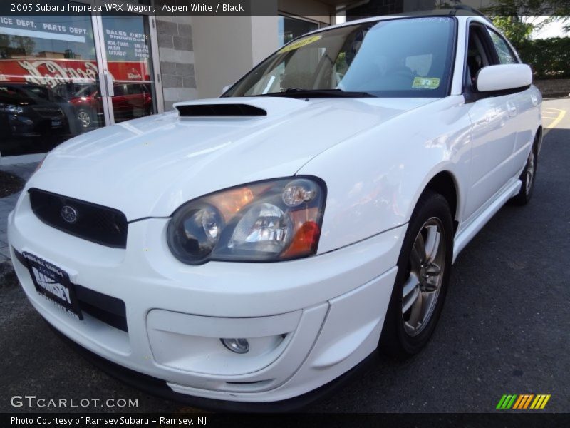 Aspen White / Black 2005 Subaru Impreza WRX Wagon